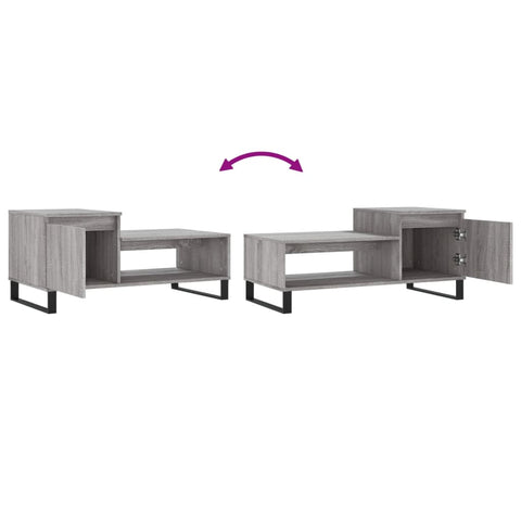 vidaXL Couchtisch Grau Sonoma 100x50x45 cm Holzwerkstoff