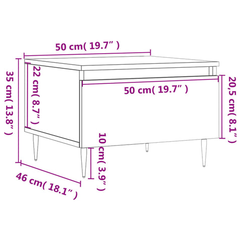 vidaXL Couchtisch Weiß 50x46x35 cm Holzwerkstoff