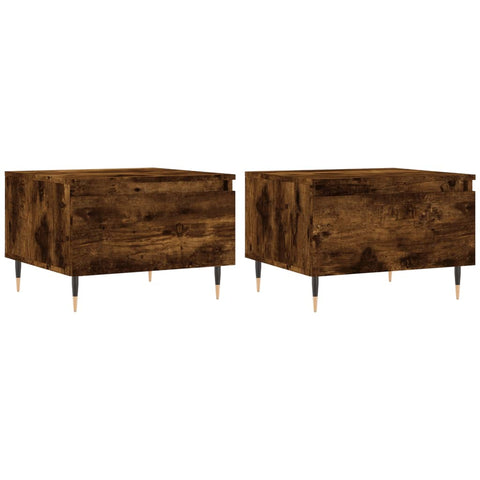 vidaXL Couchtische 2 Stk. Räuchereiche 50x46x35 cm Holzwerkstoff