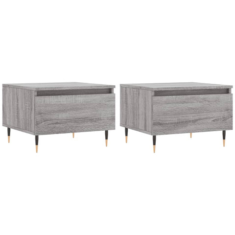 vidaXL Couchtische 2 Stk. Grau Sonoma 50x46x35 cm Holzwerkstoff