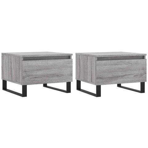 vidaXL Couchtische 2 Stk. Grau Sonoma 50x46x35 cm Holzwerkstoff