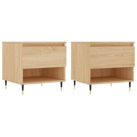 vidaXL Couchtische 2 Stk. Sonoma-Eiche 50x46x50 cm Holzwerkstoff