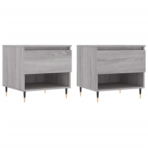 vidaXL Couchtische 2 Stk. Grau Sonoma 50x46x50 cm Holzwerkstoff