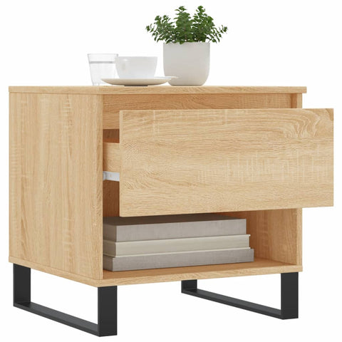 vidaXL Couchtische 2 Stk. Sonoma-Eiche 50x46x50 cm Holzwerkstoff