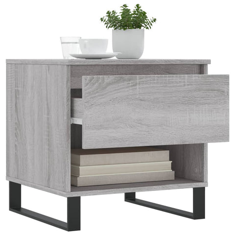 vidaXL Couchtische 2 Stk. Grau Sonoma 50x46x50 cm Holzwerkstoff