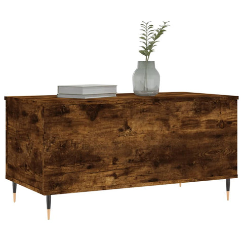 vidaXL Couchtisch Räuchereiche 90x44,5x45 cm Holzwerkstoff