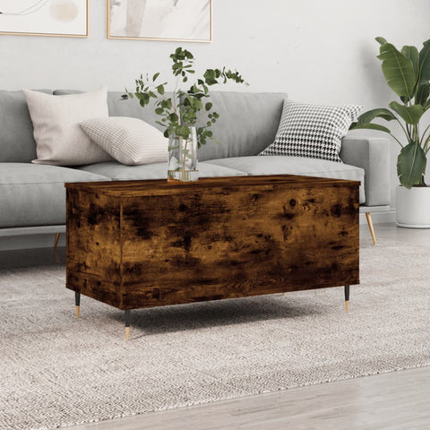 vidaXL Couchtisch Räuchereiche 90x44,5x45 cm Holzwerkstoff