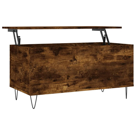 vidaXL Couchtisch Räuchereiche 90x44,5x45 cm Holzwerkstoff