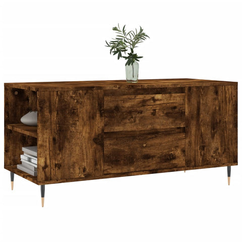 vidaXL Couchtisch Räuchereiche 102x44,5x50 cm Holzwerkstoff