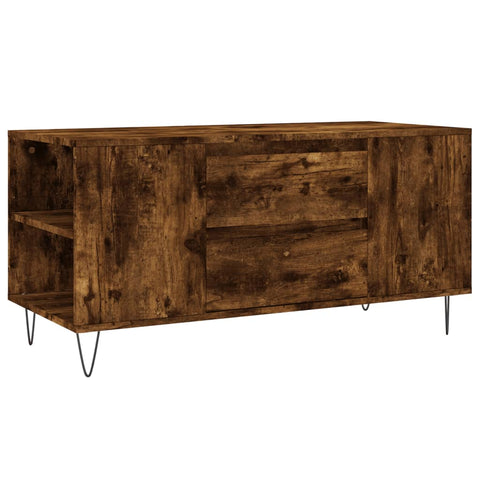 vidaXL Couchtisch Räuchereiche 102x44,5x50 cm Holzwerkstoff