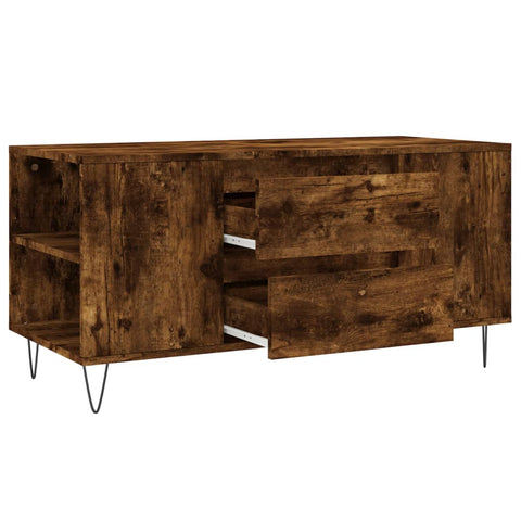 vidaXL Couchtisch Räuchereiche 102x44,5x50 cm Holzwerkstoff