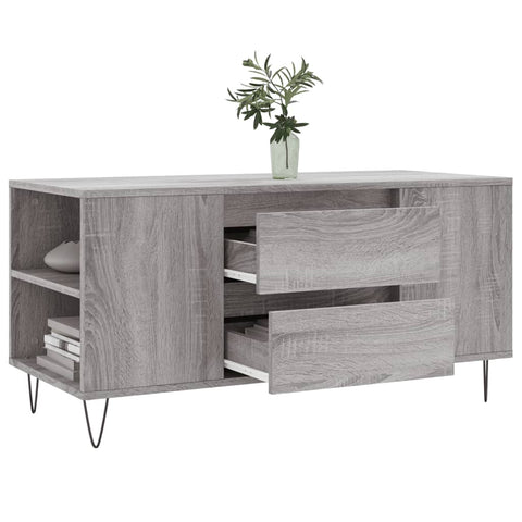 vidaXL Couchtisch Grau Sonoma 102x44,5x50 cm Holzwerkstoff