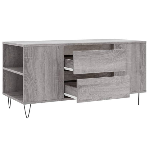 vidaXL Couchtisch Grau Sonoma 102x44,5x50 cm Holzwerkstoff