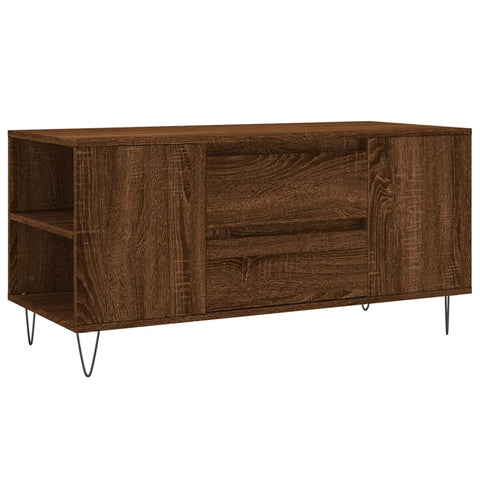 vidaXL Couchtisch Braun Eichen-Optik 102x44,5x50 cm Holzwerkstoff