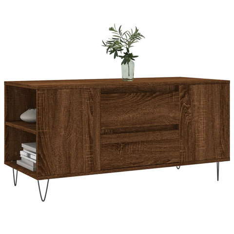 vidaXL Couchtisch Braun Eichen-Optik 102x44,5x50 cm Holzwerkstoff