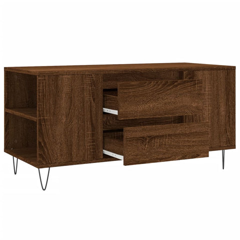 vidaXL Couchtisch Braun Eichen-Optik 102x44,5x50 cm Holzwerkstoff