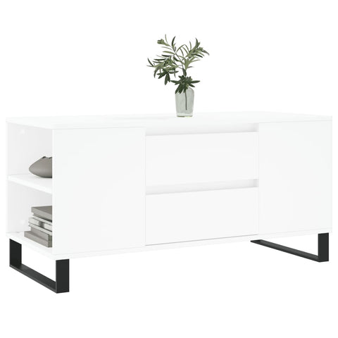 vidaXL Couchtisch Weiß 102x44,5x50 cm Holzwerkstoff