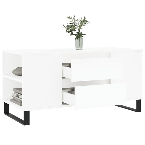 vidaXL Couchtisch Weiß 102x44,5x50 cm Holzwerkstoff