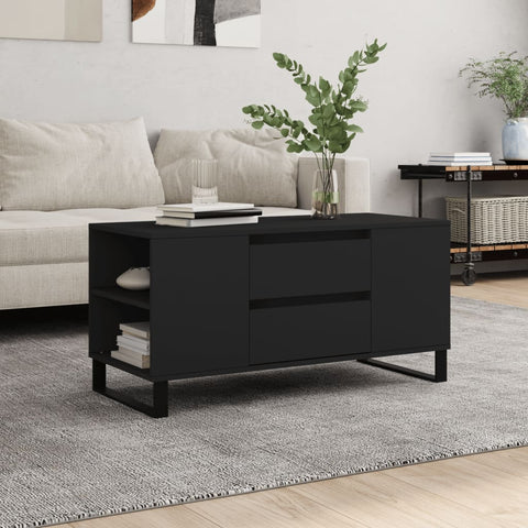 vidaXL Couchtisch Schwarz 102x44,5x50 cm Holzwerkstoff