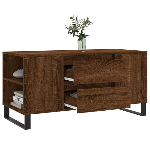 vidaXL Couchtisch Braun Eichen-Optik 102x44,5x50 cm Holzwerkstoff