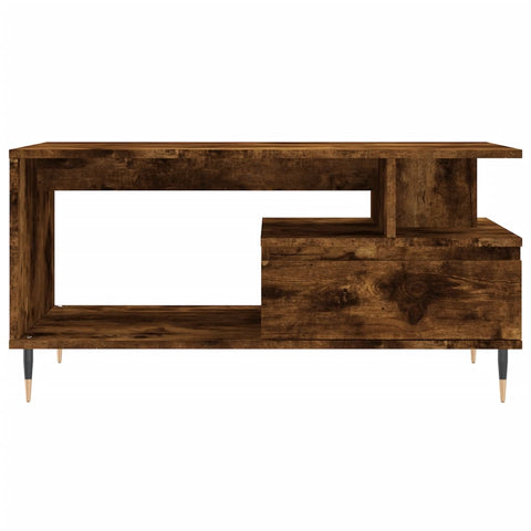 vidaXL Couchtisch Räuchereiche 90x49x45 cm Holzwerkstoff