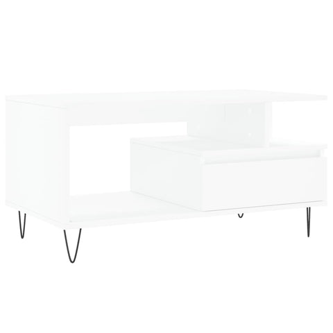 vidaXL Couchtisch Weiß 90x49x45 cm Holzwerkstoff