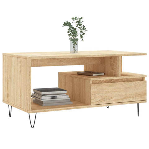 vidaXL Couchtisch Sonoma-Eiche 90x49x45 cm Holzwerkstoff