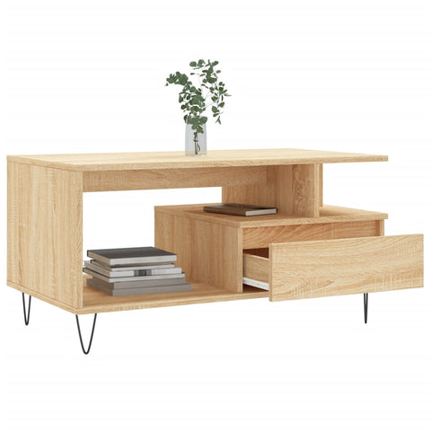 vidaXL Couchtisch Sonoma-Eiche 90x49x45 cm Holzwerkstoff