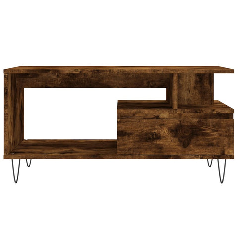 vidaXL Couchtisch Räuchereiche 90x49x45 cm Holzwerkstoff