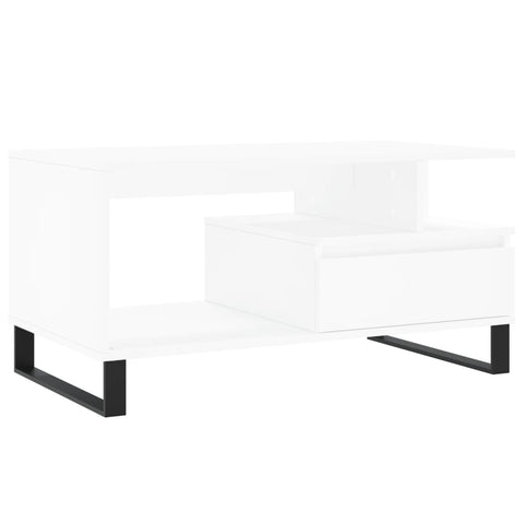 vidaXL Couchtisch Weiß 90x49x45 cm Holzwerkstoff