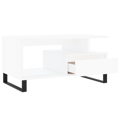 vidaXL Couchtisch Weiß 90x49x45 cm Holzwerkstoff