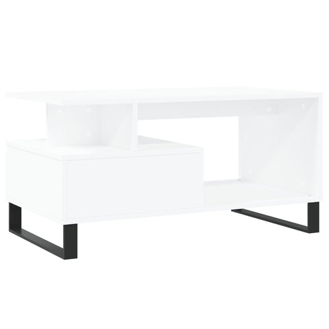 vidaXL Couchtisch Weiß 90x49x45 cm Holzwerkstoff