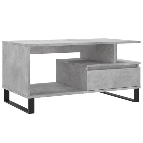 vidaXL Couchtisch Betongrau 90x49x45 cm Holzwerkstoff