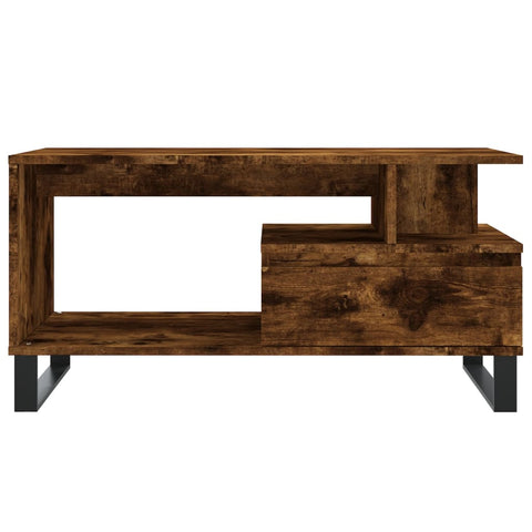 vidaXL Couchtisch Räuchereiche 90x49x45 cm Holzwerkstoff