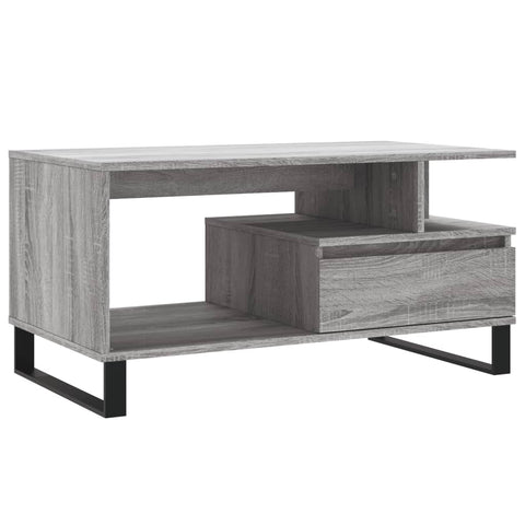 vidaXL Couchtisch Grau Sonoma 90x49x45 cm Holzwerkstoff