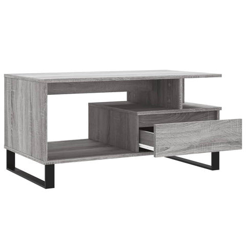 vidaXL Couchtisch Grau Sonoma 90x49x45 cm Holzwerkstoff