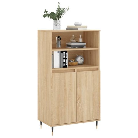 vidaXL Highboard Sonoma-Eiche 60x36x110 cm Holzwerkstoff