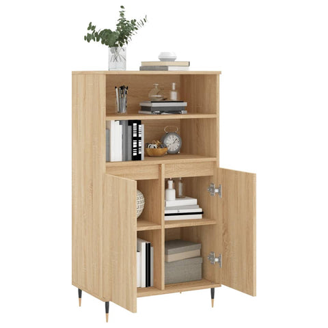 vidaXL Highboard Sonoma-Eiche 60x36x110 cm Holzwerkstoff