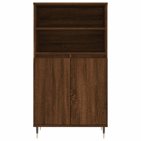 Highboard Braun Eichen-Optik 60x36x110 cm Holzwerkstoff