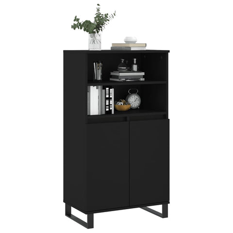 vidaXL Highboard Schwarz 60x36x110 cm Holzwerkstoff