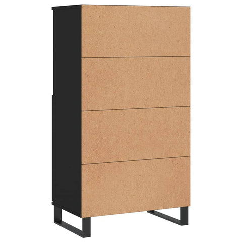 vidaXL Highboard Schwarz 60x36x110 cm Holzwerkstoff