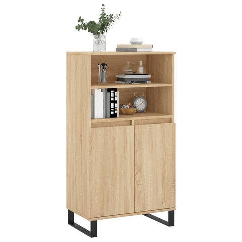 vidaXL Highboard Sonoma-Eiche 60x36x110 cm Holzwerkstoff