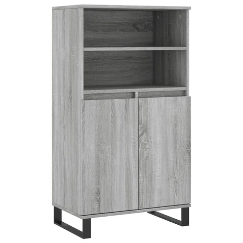 vidaXL Highboard Grau Sonoma 60x36x110 cm Holzwerkstoff