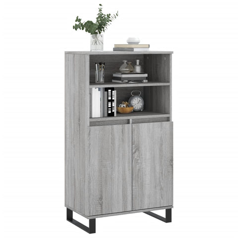 vidaXL Highboard Grau Sonoma 60x36x110 cm Holzwerkstoff