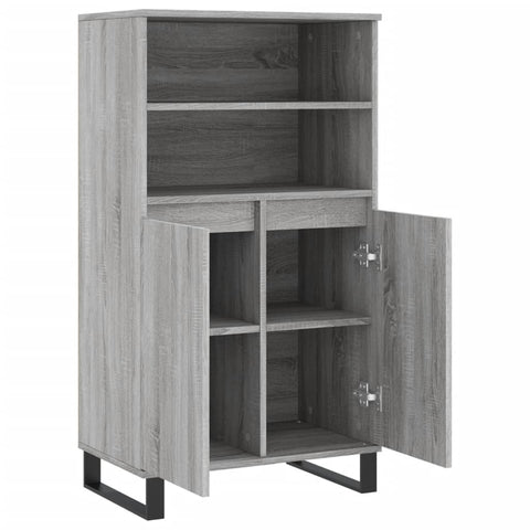 vidaXL Highboard Grau Sonoma 60x36x110 cm Holzwerkstoff