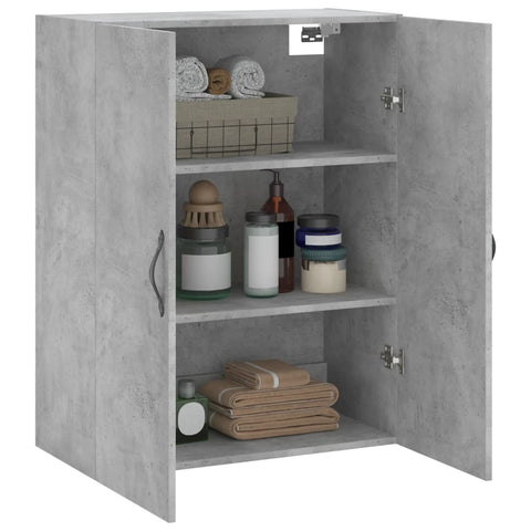 vidaXL Wandschrank Betongrau 69,5x34x90 cm Holzwerkstoff