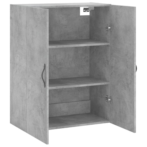 vidaXL Wandschrank Betongrau 69,5x34x90 cm Holzwerkstoff