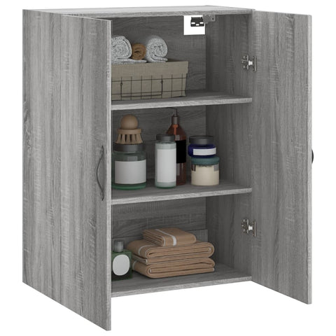 vidaXL Wandschrank Grau Sonoma 69,5x34x90 cm Holzwerkstoff