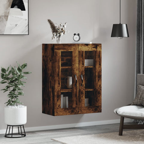 vidaXL Wandschrank Räuchereiche 69,5x34x90 cm Holzwerkstoff