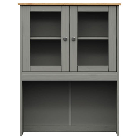 vidaXL Highboard VIGO Grau 80x40x176 cm Massivholz Kiefer